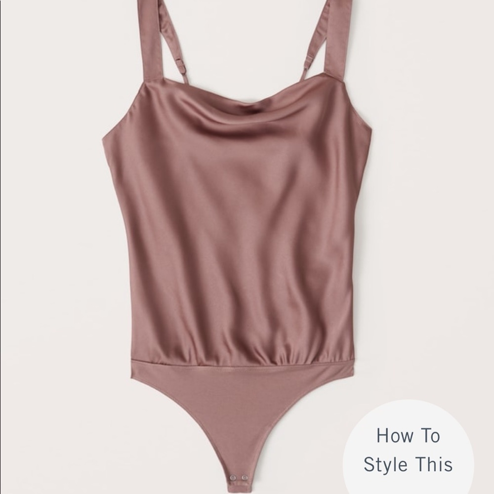 Wide Strap Cowlneck Cami Bodysuit